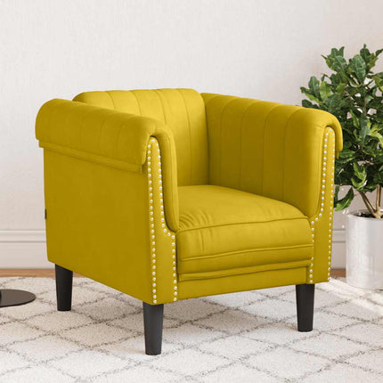 sofastol velour gul