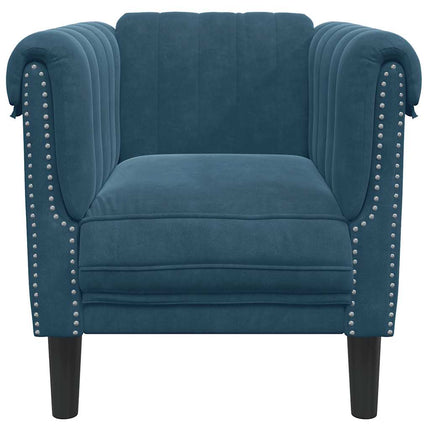 sofastol velour blå