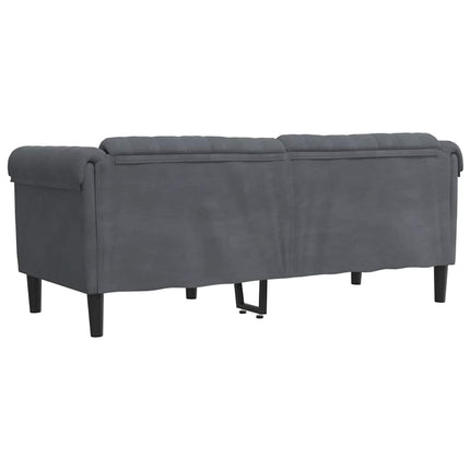 2-personers sofa velour mørkegrå