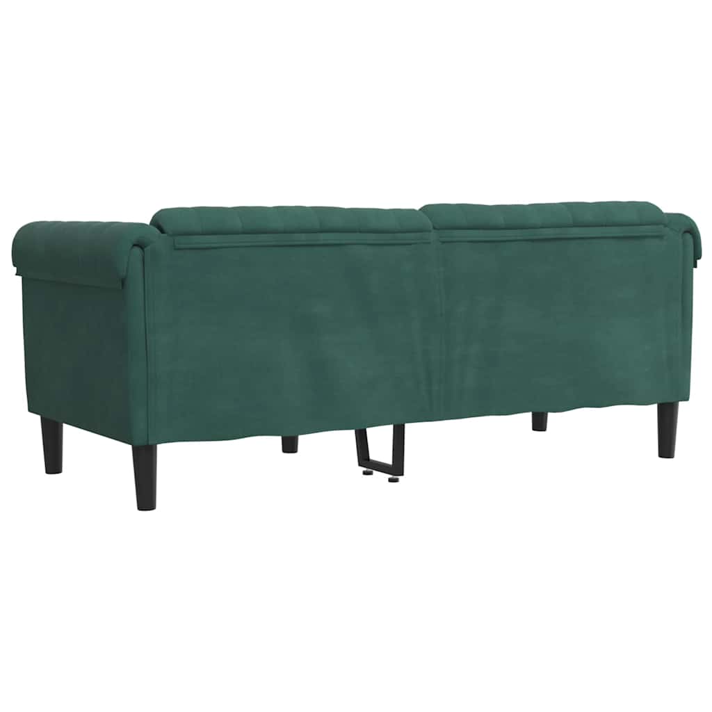 2-personers sofa velour mørkegrøn