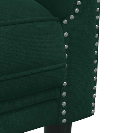 2-personers sofa velour mørkegrøn