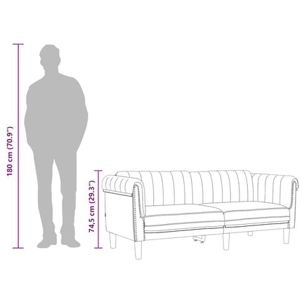 3-personers sofa velour vinrød