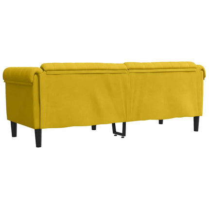 3-personers sofa velour gul