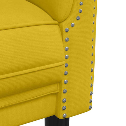 3-personers sofa velour gul