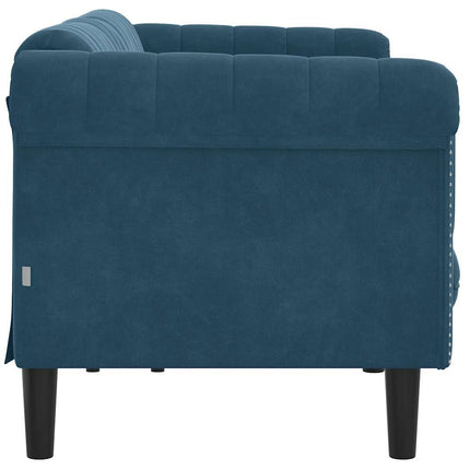 3-personers sofa velour blå