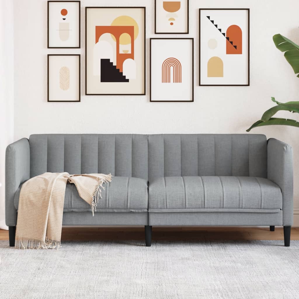 3-Personers Sofa Stof - Lysegrå / 2-sædet