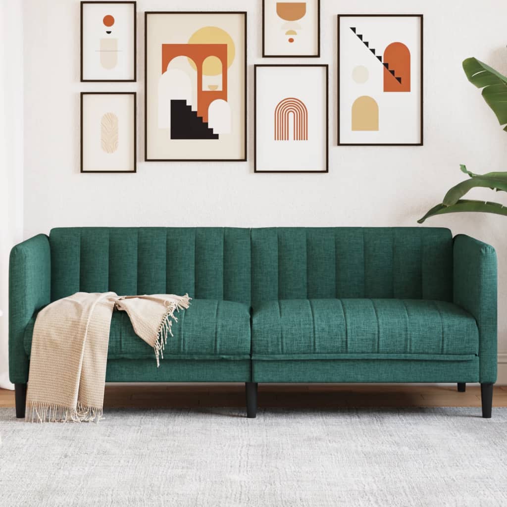2-personers sofa stof mrkegrn