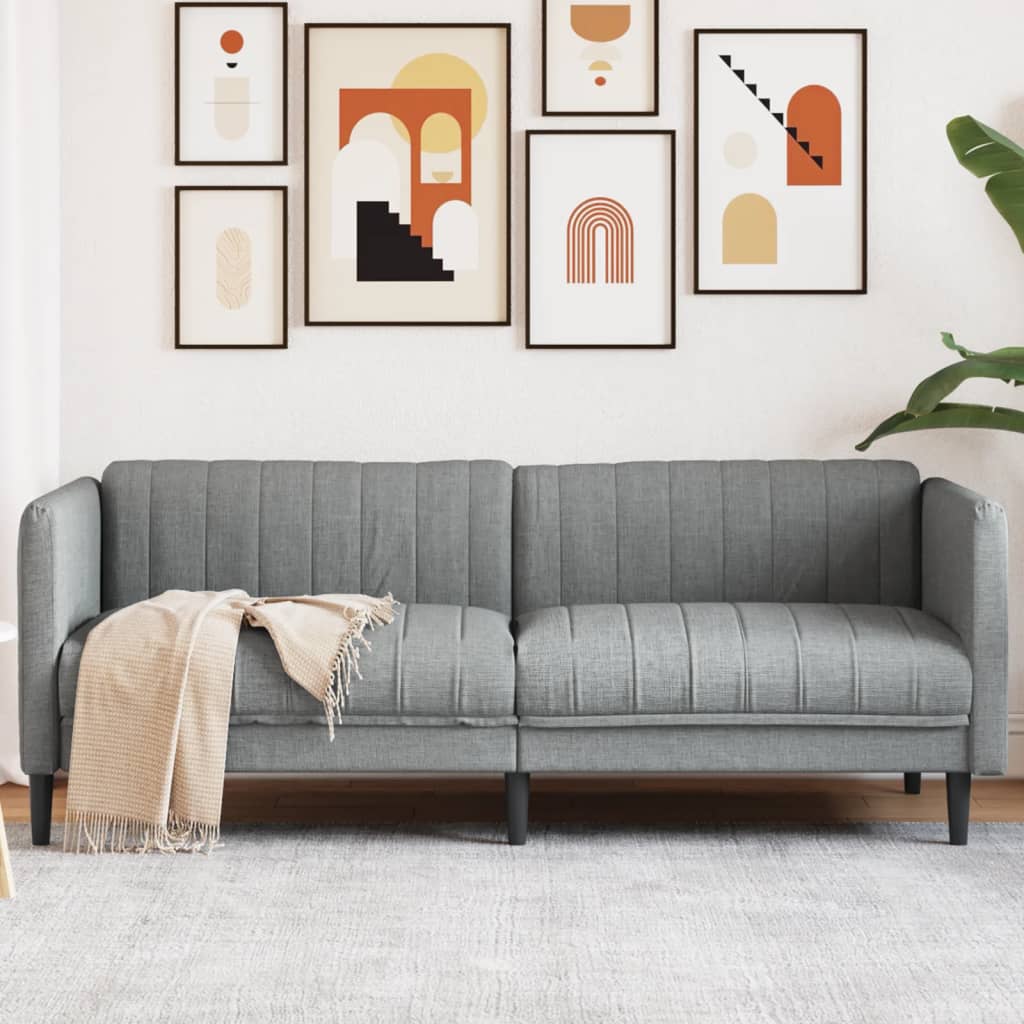 3-personers sofa stof lysegr