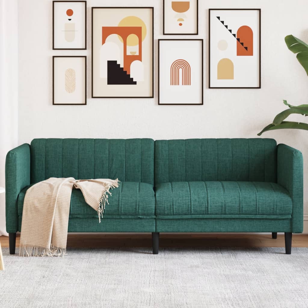 3-personers sofa stof mørkegrøn billede