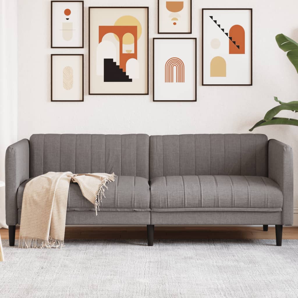 3-personers sofa stof gråbrun billede
