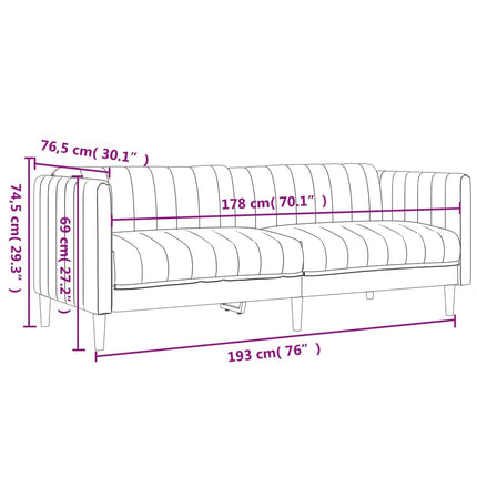 3-personers sofa hør