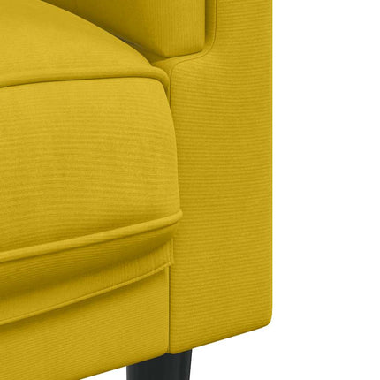 sofastol med hynde velour gul