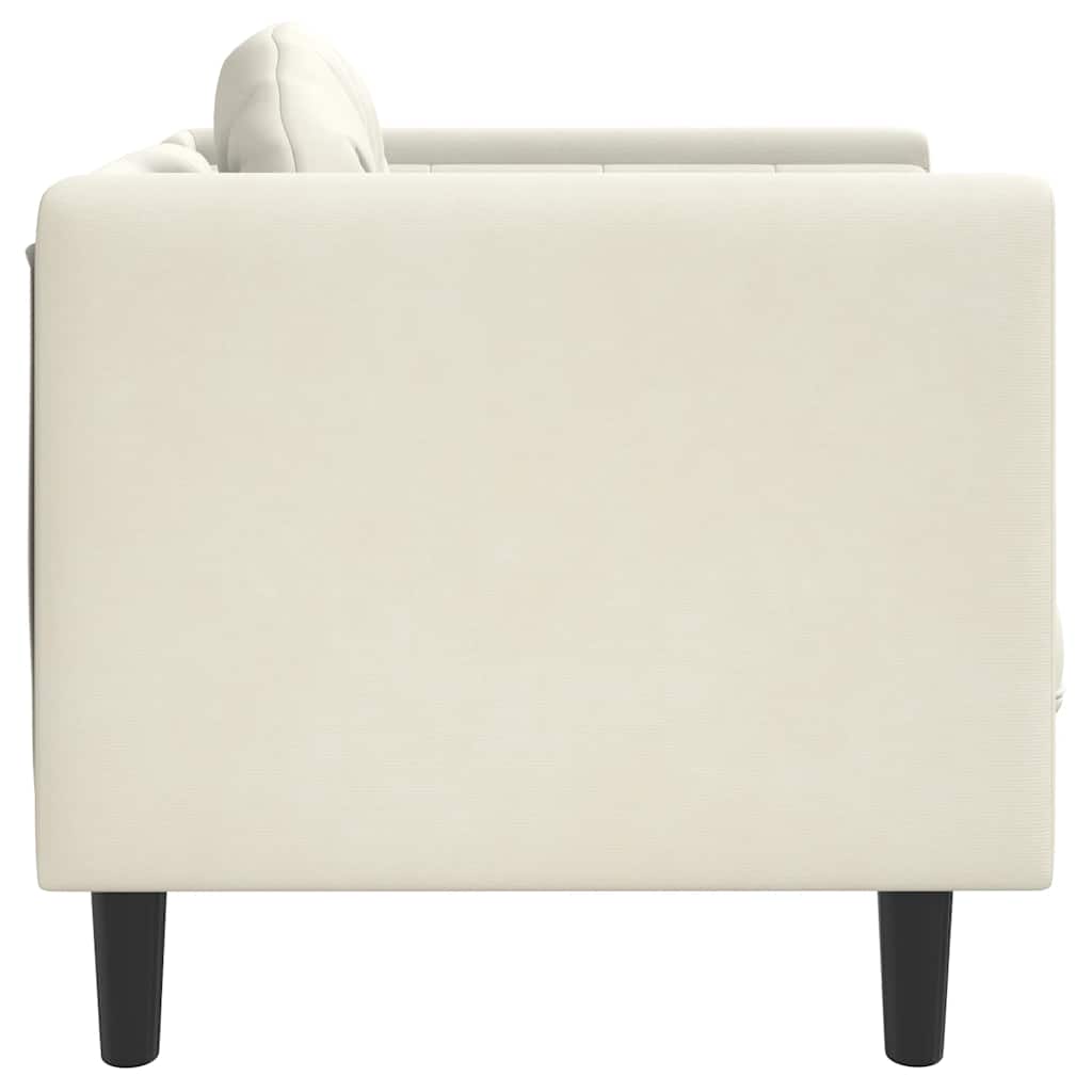 sofastol med hynde velour cremefarvet