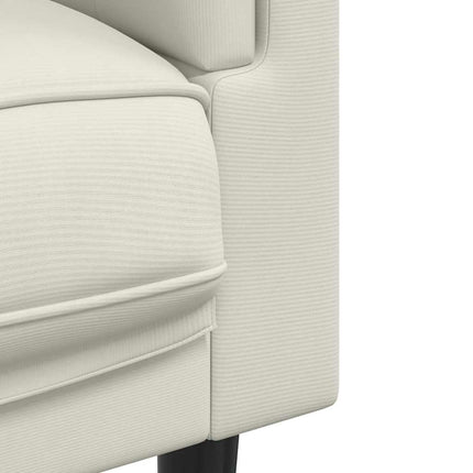 sofastol med hynde velour cremefarvet