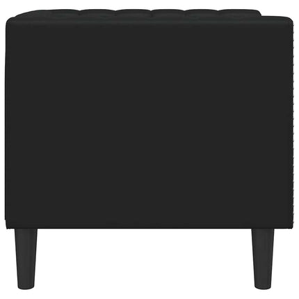 Chesterfield-sofastol kunstlæder sort