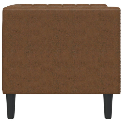 Chesterfield-sofastol imiteret ruskind brun