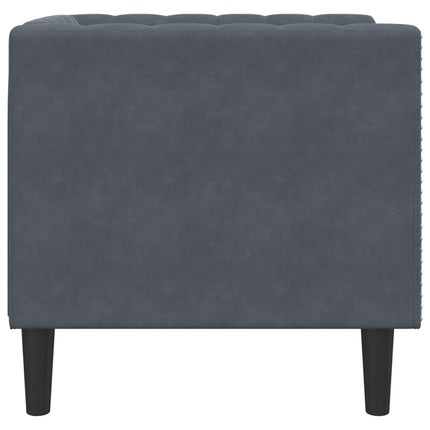 Chesterfield-sofastol fløjl mørkegrå