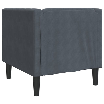 Chesterfield-sofastol fløjl mørkegrå