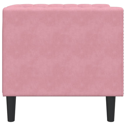 Chesterfield-sofastol fløjl pink