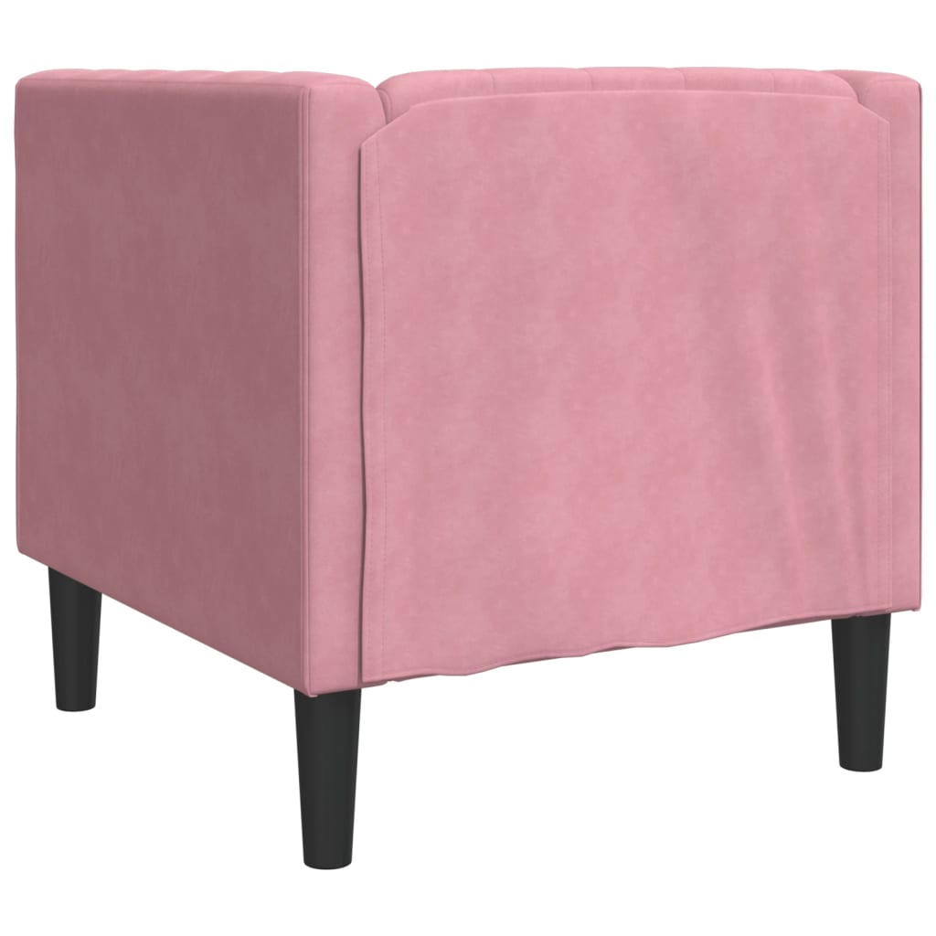 Chesterfield-sofastol fløjl pink