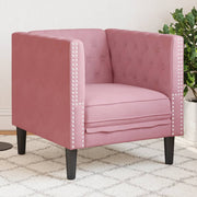 Chesterfield-sofastol fløjl pink