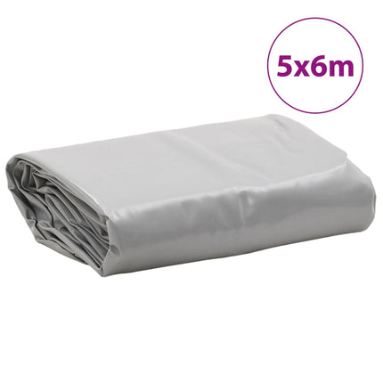 presenning 5x6 m 650 g/m² grå