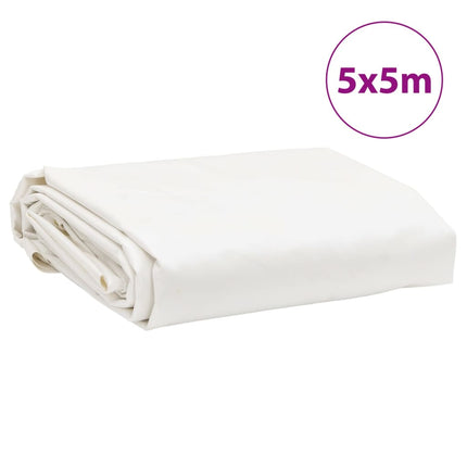 presenning 5x5 m 650 g/m² hvid