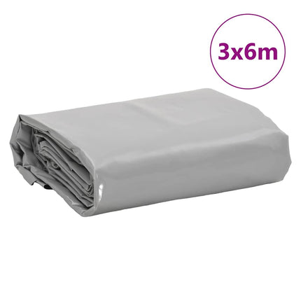 presenning 3x6 m 650 g/m² grå