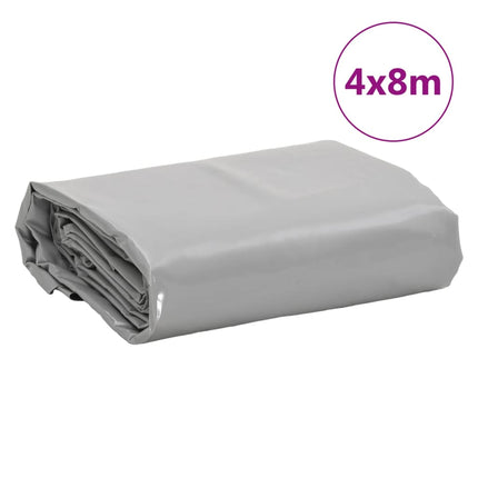 presenning 4x8 m 650 g/m² grå