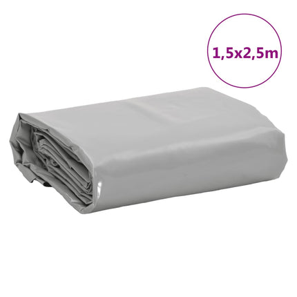presenning 1,5x2,5 m 650 g/m² grå