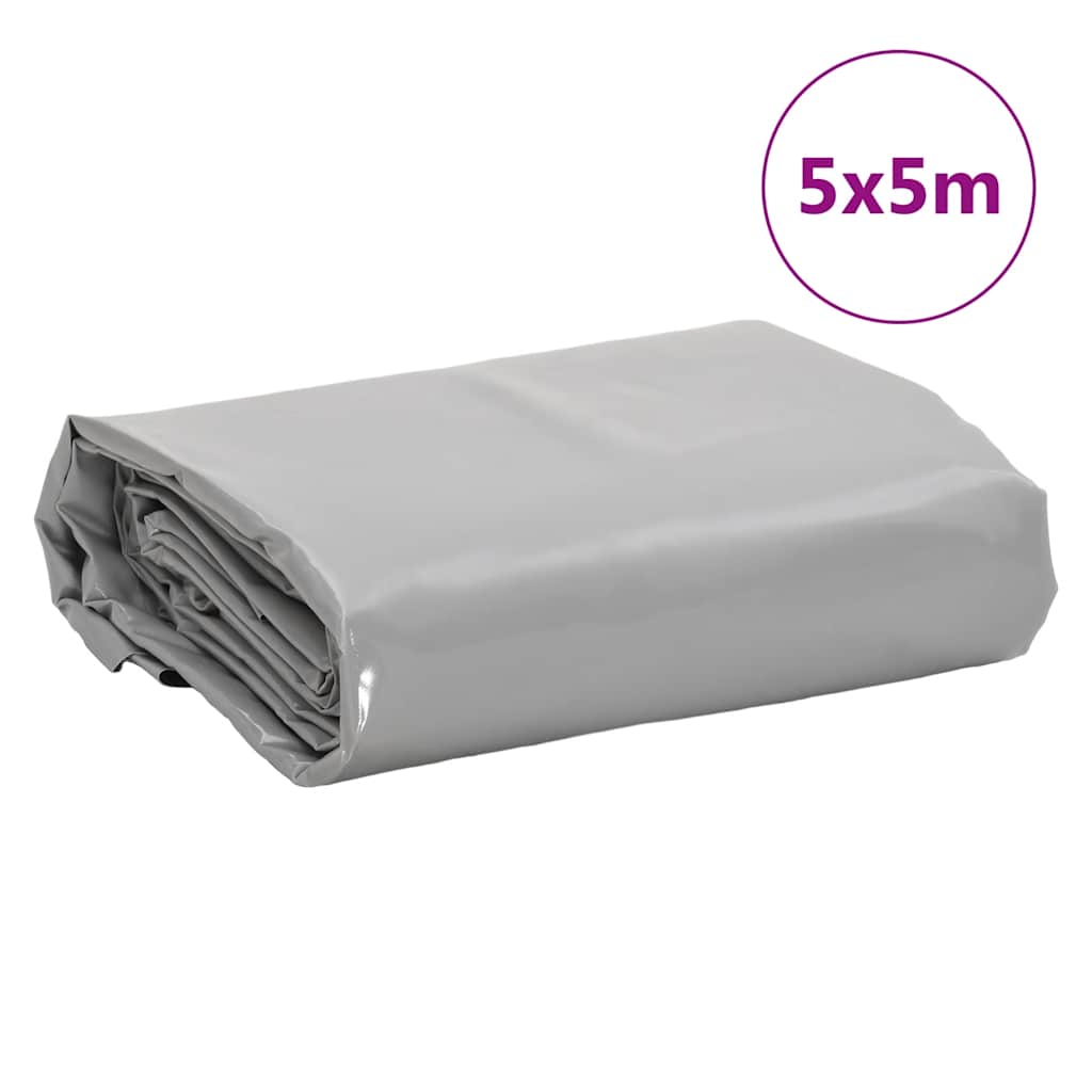 presenning 5x5 m 650 g/m² grå