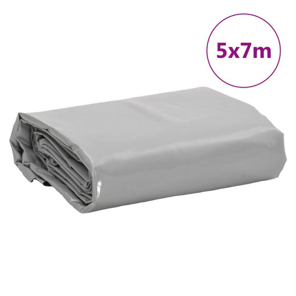 presenning 5x7 m 650 g/m² grå