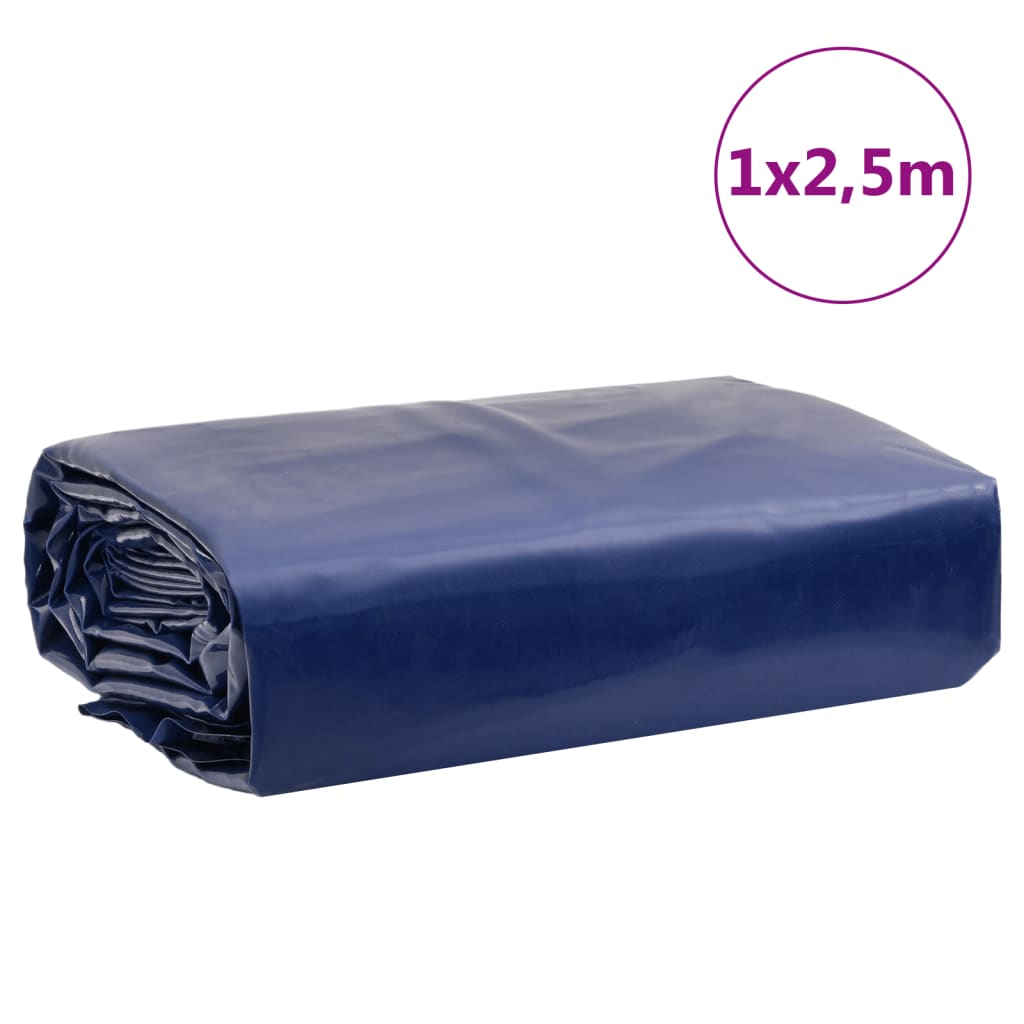 presenning 1x2,5 m 650 g/m² blå