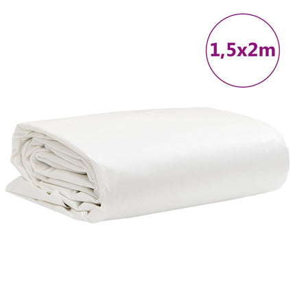 presenning 1,5x2 m 650 g/m² hvid