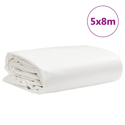 presenning 5x8 m 650 g/m² hvid