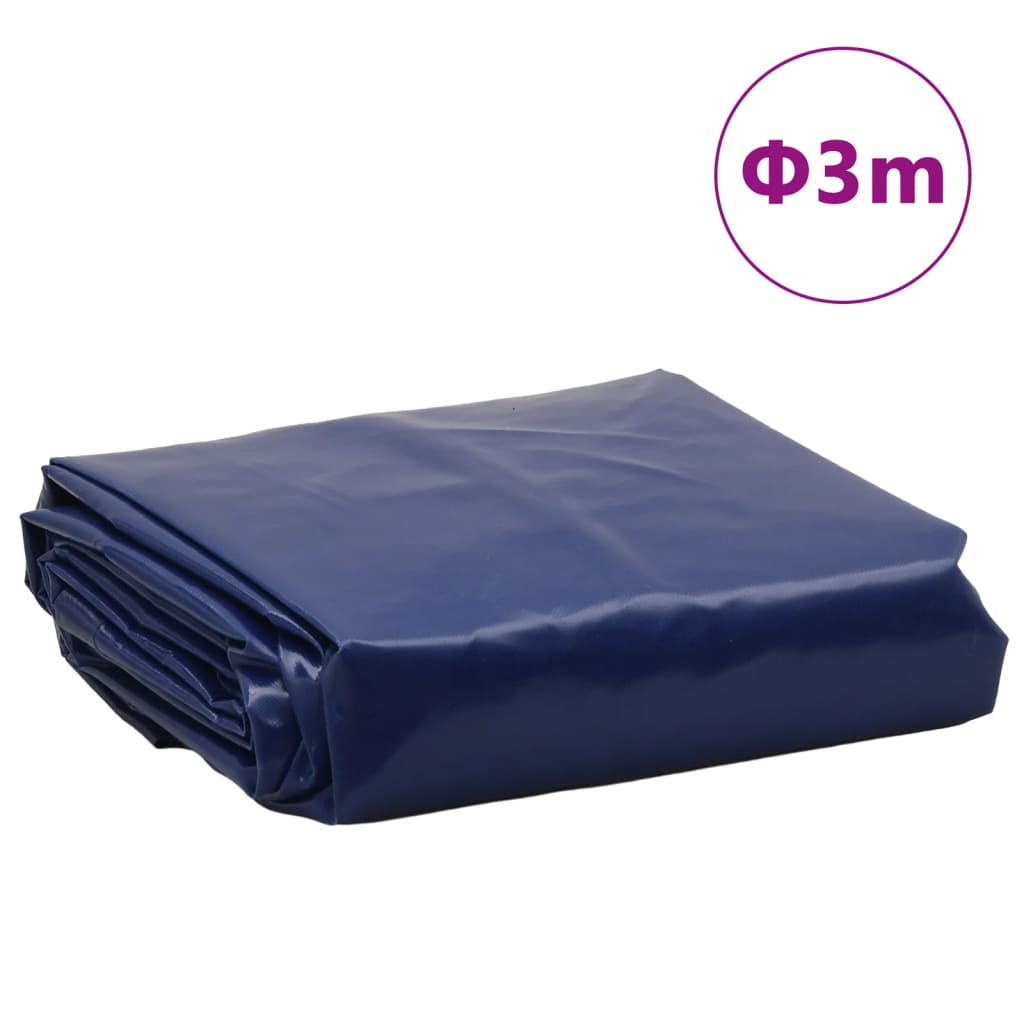 presenning Ø 3 m 650 g/m² blå
