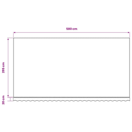 udskiftningsdug til markise 600x300 cm polyester rød og hvid