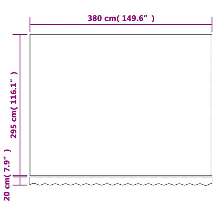 udskiftningsdug til markise 380x295 cm polyester orange og blå
