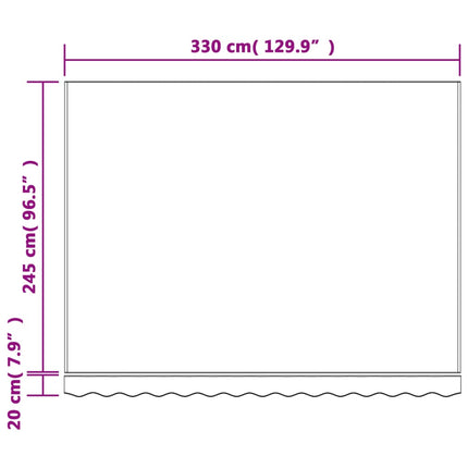 udskiftningsdug til markise 330x245 cm polyester orange og sort