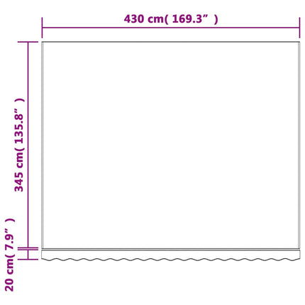 udskiftningsdug til markise 450x350 cm polyester orange og sort