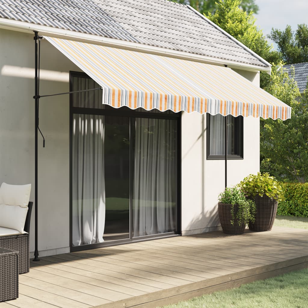 volant til markisedug 3,5 m stribet flerfarvet