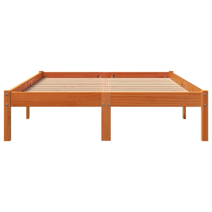 sengeramme uden madras 120x200 cm massivt fyrretræ gyldenbrun