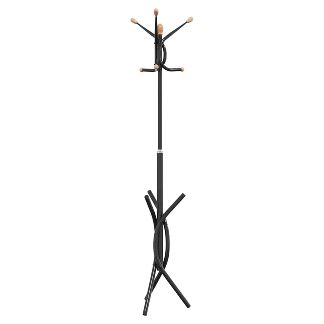 stumtjener 176 cm pulverlakeret jern sort