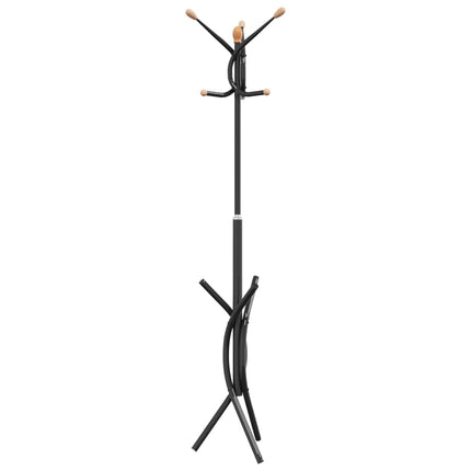 stumtjener 176 cm pulverlakeret jern sort