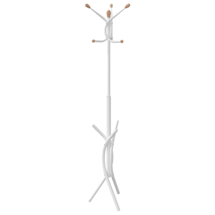 stumtjener 176 cm pulverlakeret jern hvid