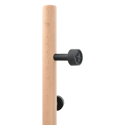 stumtjener 177 cm pulverlakeret jern sort