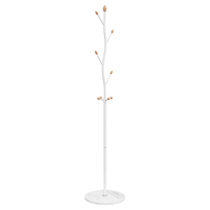 stumtjener 177 cm pulverlakeret jern hvid