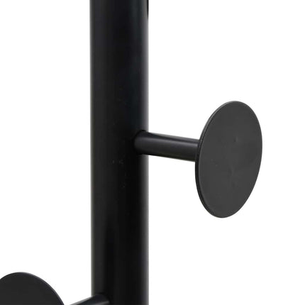 stumtjener 176 cm pulverlakeret jern sort