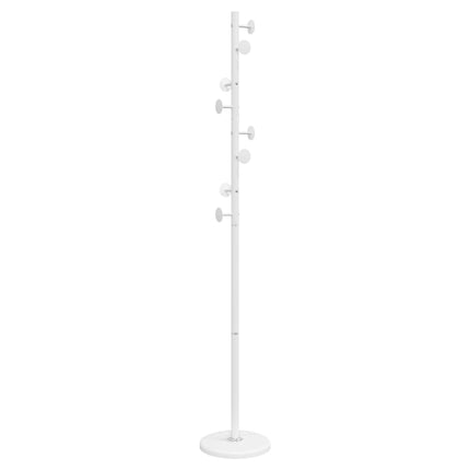stumtjener 176 cm pulverlakeret jern hvid