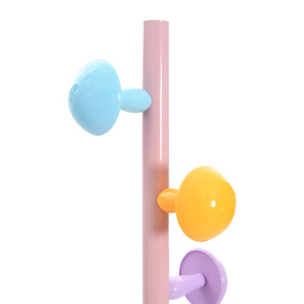stumtjener 172 cm pulverlakeret jern lyserød